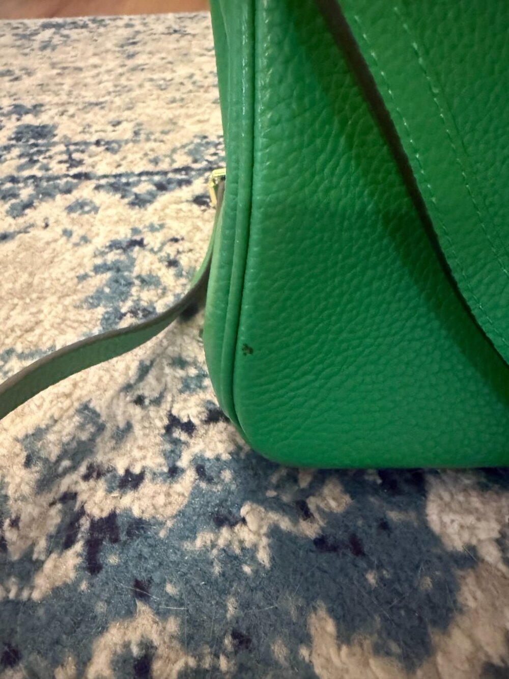 Ainifeel Green Leather Tote Bag - Picture 8 of 10